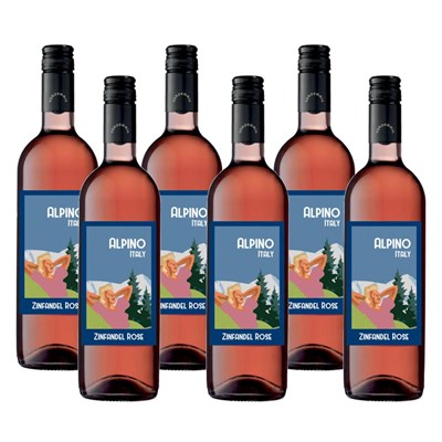 Case of 6 Alpino Pink Zinfandel Rose Wine Wine
